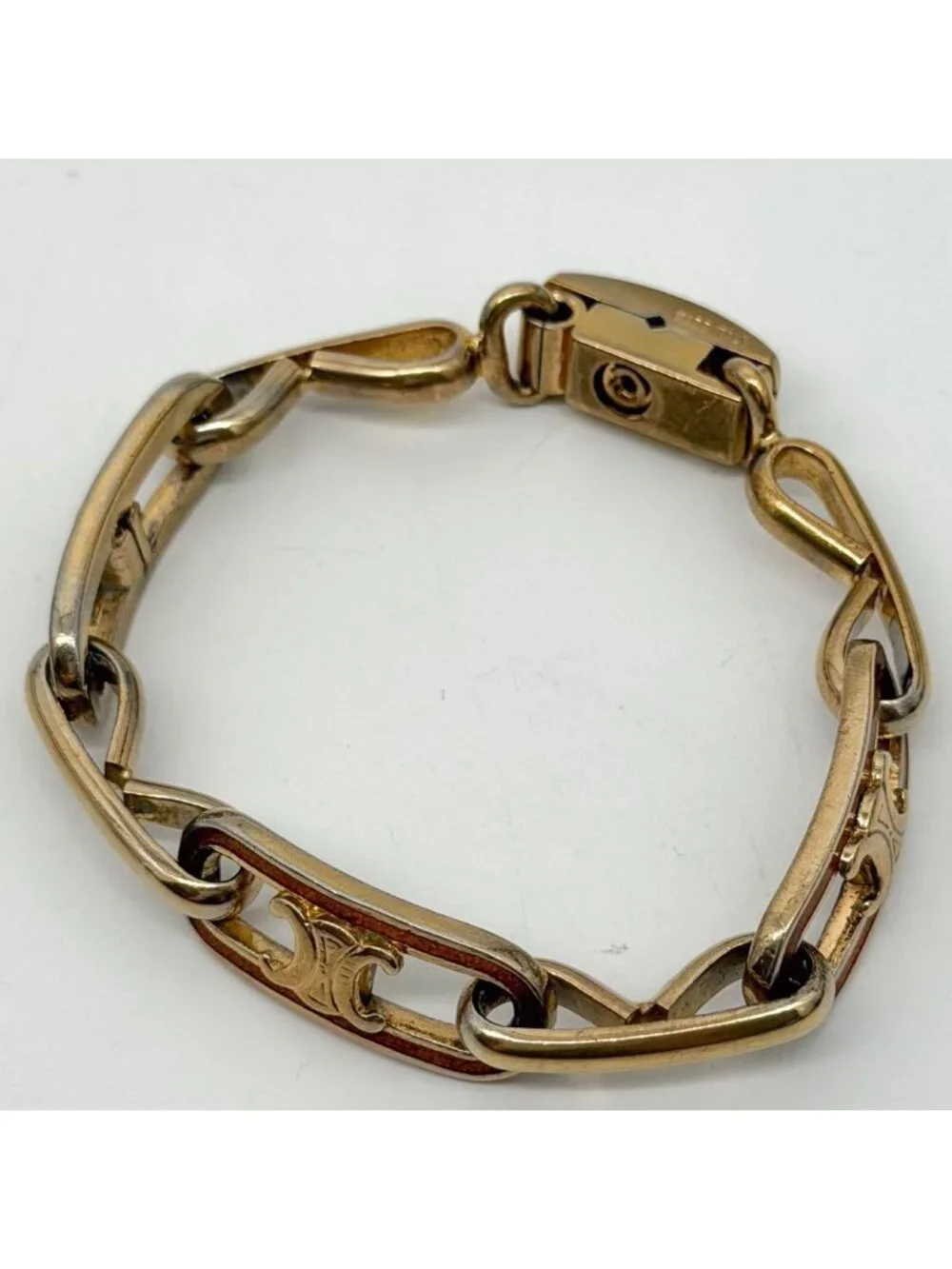 Celine Vintage Bracelet Gold Triomphe Phoebe Philo
